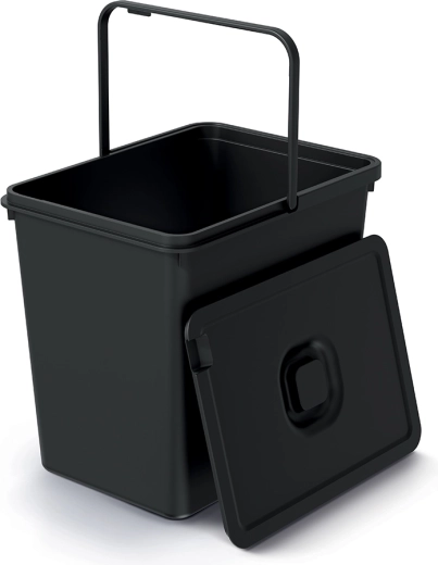 Koš za odpadke Systema Basic Flap 23 l – reciklirana črna