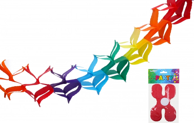 Barvna papirnata girlanda 3 m