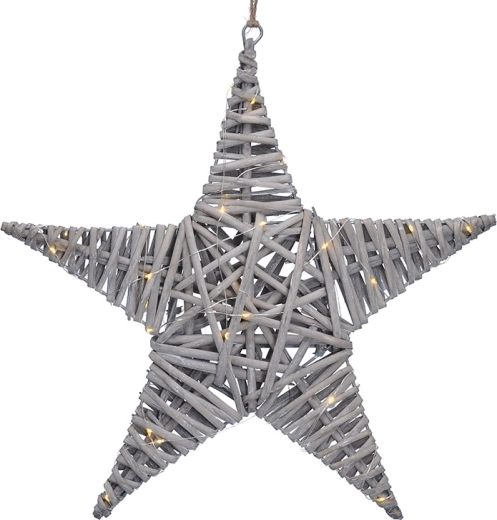 Solight LED rattan star 40 cm, 40× LED, warm white