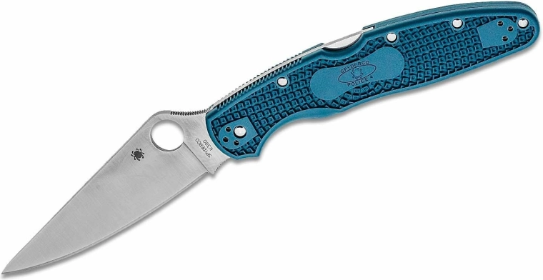 Spyderco Police 4 Lightweight zložljiv žepni nož K390, modri FRN ročaj