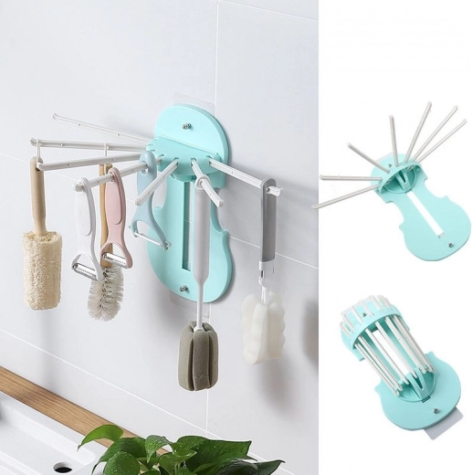 Kavelj za obešanje kuhinjskih pripomočkov - moder