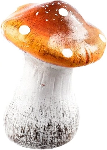 Keramična dekoracija mušnica oranžna 8 cm