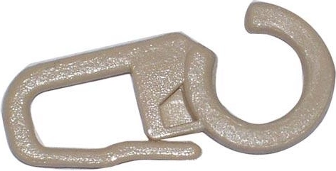 Veliki plastični kavlji za zavese, bež (100 kosov)