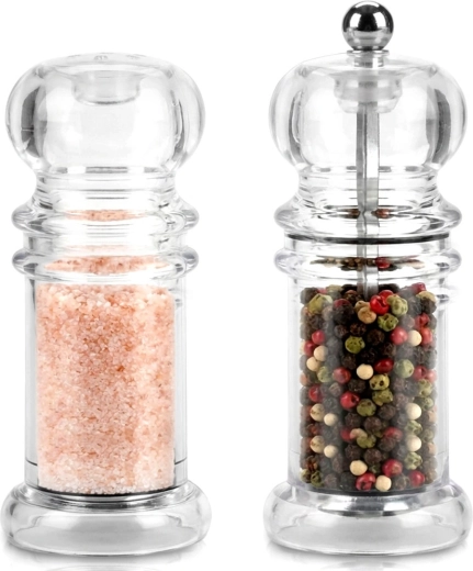 Akrilni mlinček za poper in solnica, komplet 2 kosa Vilde