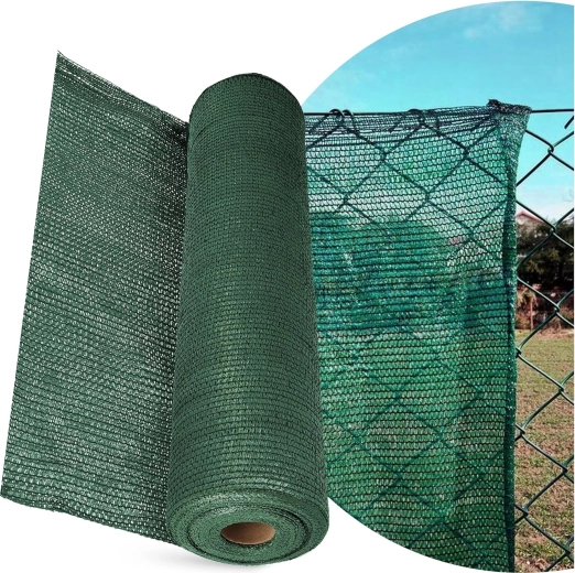 Shade and privacy fence screen mesh 1.5 × 50 m, 180 g/m², with 100 zip ties