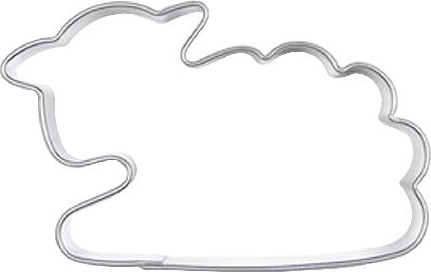 Nerjavno rezilo za piškote Ovčka, set 10 kosov