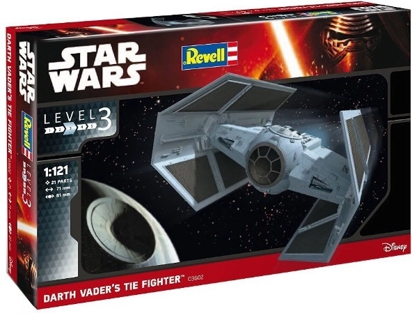 Komplet modela TIE Fighterja Dartha Vaderja 1:121 – REVELL STAR WARS