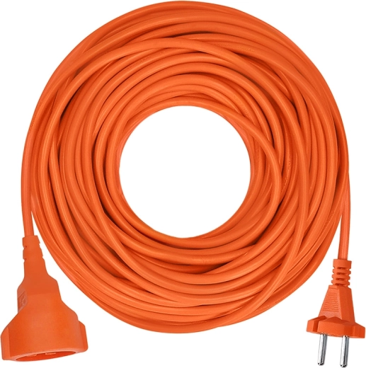 Solight podaljšek s spojko 15 m, 2×1,5 mm², oranžen – 1 kos