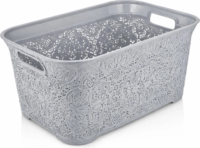 Koš za čisto perilo 35 l plast svetel