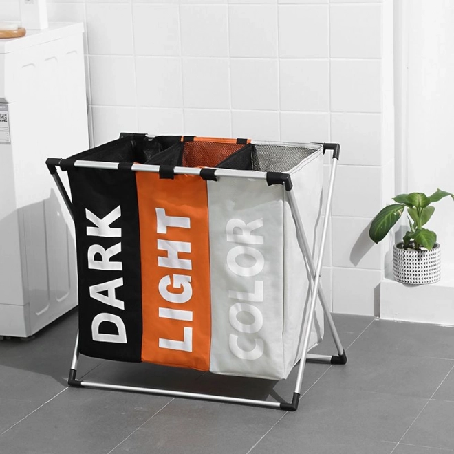 Trojni koš za perilo – tribarven