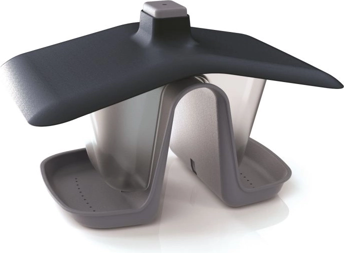 Viseče ptičje krmilnico z dvojno komoro BIRDYFEED Double – sivi kamen