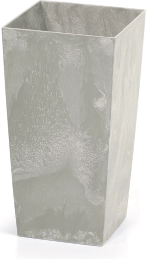 Lonec za rože z betonskim učinkom URBI Square z vložkom 12,6 × 12,6 × 20 cm