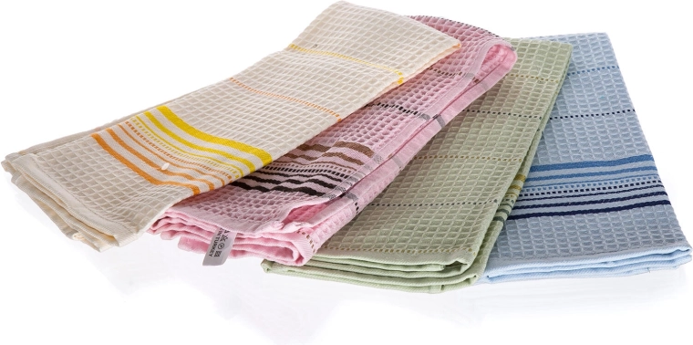 Kuhinjske krpe LINNA 40 × 60 cm, bombaž, mešanica barv, 4 kosi