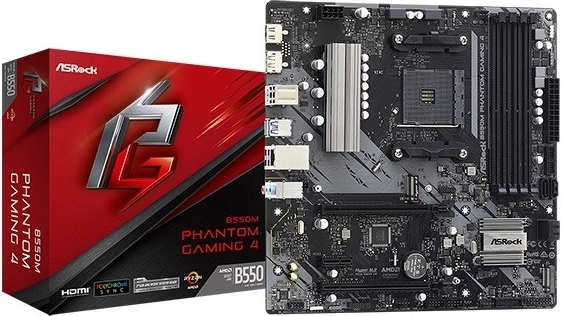 ASRock B550M Phantom Gaming 4 motherboard AM4 mATX - 1 piece