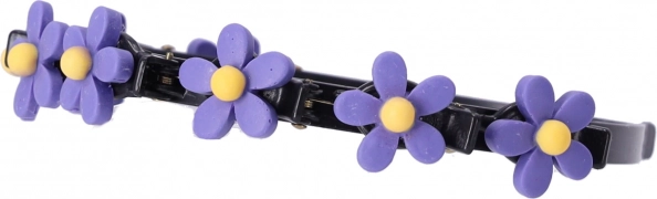 Naglavni trak s sponkami za lase - roža, vzorec V