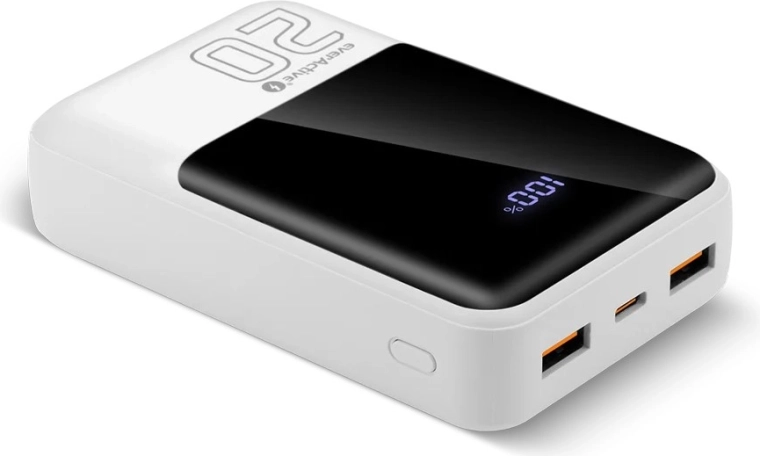 Power banka 20.000 mAh s hitrim polnjenjem 22,5 W, 2× USB-A in USB-C z LCD-zaslonom