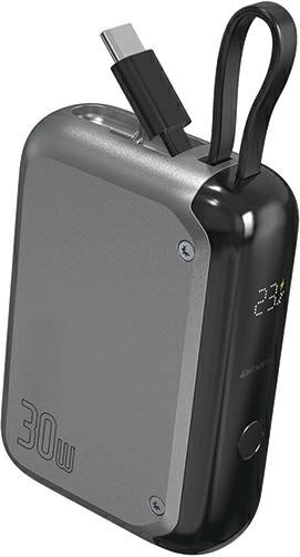 Power banka Pocket 30 W 10000 mAh z vgrajenim kablom USB‑C 15 cm