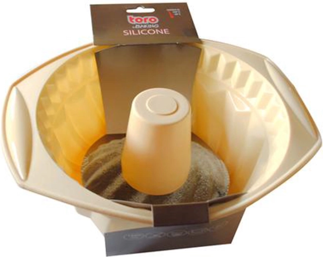 Silikonski pekač za šarkelj z ročaji Toro, krem