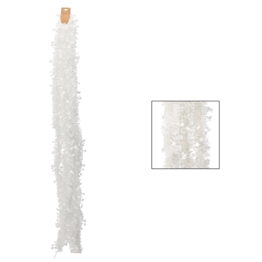 Bel božični venček 6 m, premer 10 cm