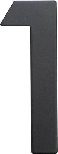 Hišna številka 1, 75 mm, nerjaveče jeklo, mat črna