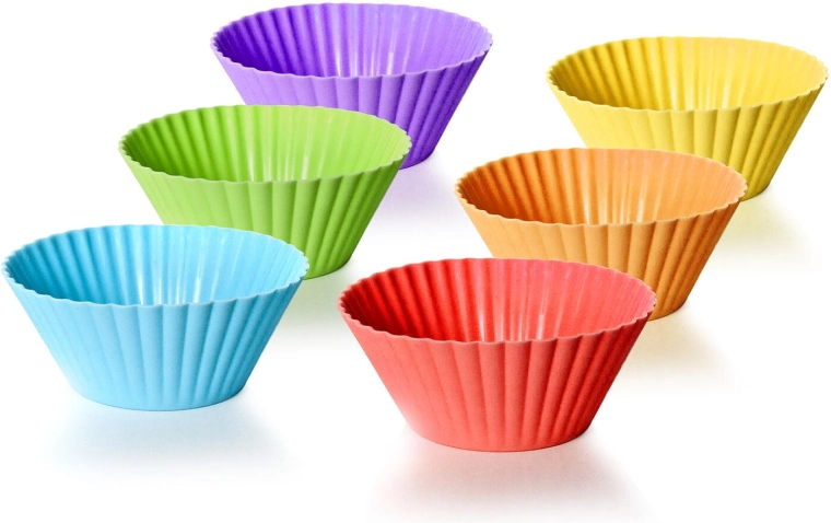 Silikonski pekačni modelčki 7,5 × 3 cm, mešanica barv (6 kosov) CULINARIA