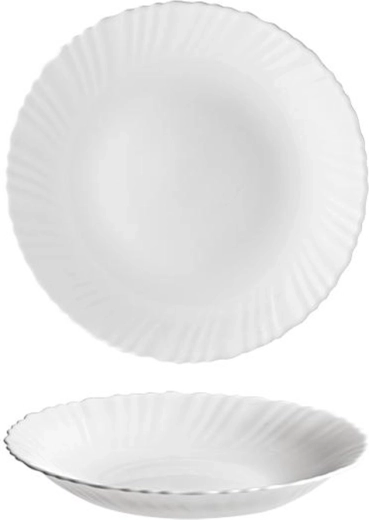Globok krožnik Titan 22 cm iz opalnega stekla