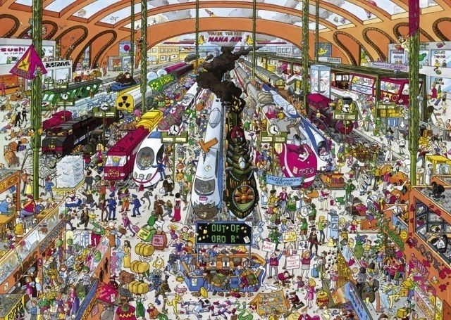 Heye sestavljanka Železniška postaja 2000 koščkov