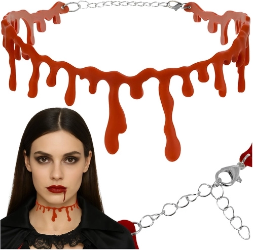 Ruhhy krvav choker ogrlica za noč čarovnic - 1 kos