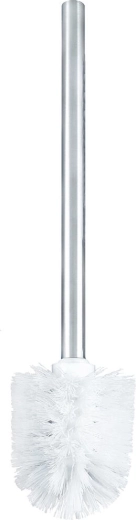 WC krtača z nerjavno ročico, bela, premer 8 cm