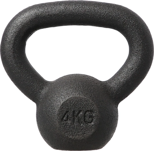 Litoželezni kettlebell HMS 4 kg, črn