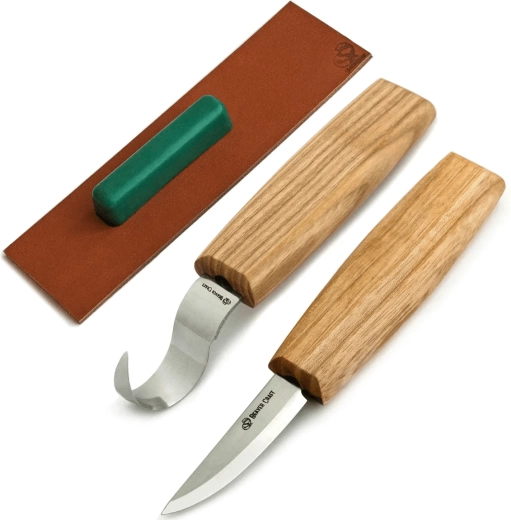 Komplet za rezbarjenje žlic Beavercraft S01 (2 noža in dodatki)