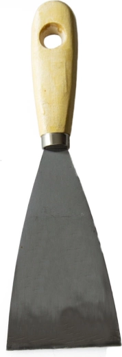 Nerjavno klinasto strgalo 60 mm z lesenim ročajem