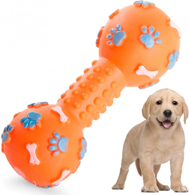 Piskajoča žvečilna igrača za pse v obliki uteži