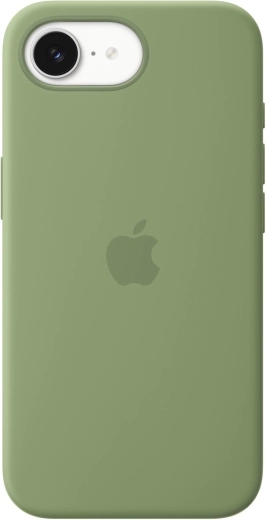 Silikonski ovitek z MagSafe za iPhone 17e – svetlo mahovno zelen
