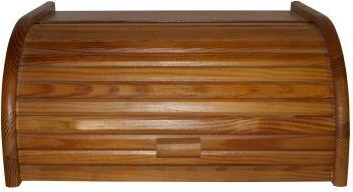 Škatla za kruh, bukev, svetel oreh, 39 × 28 × 18 cm