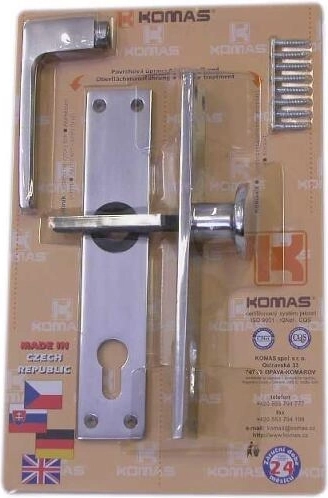 Vratna kljuka s gumbom za cilindrični vložek, aluminij