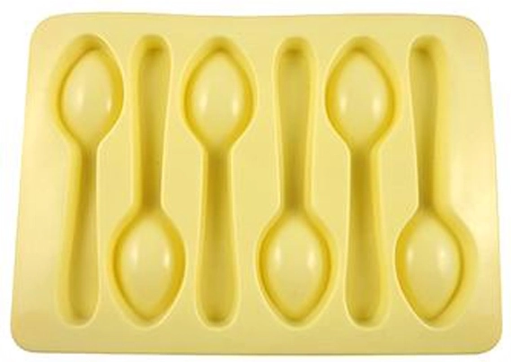 Silikonski model za led in čokolado v obliki žličk, krem