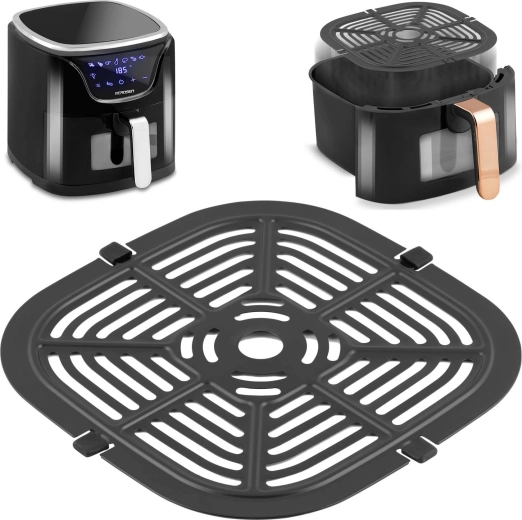 Rešetka za cvrtnik na vroči zrak Berdsen BD-652, 21 × 21 cm, nerjaveče jeklo z nelepljivo PTFE prevleko