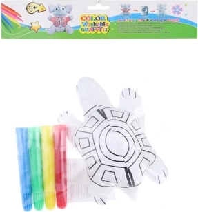 Barvajoča želva – večkratno obarvljiva plišasta živalca s flomastri