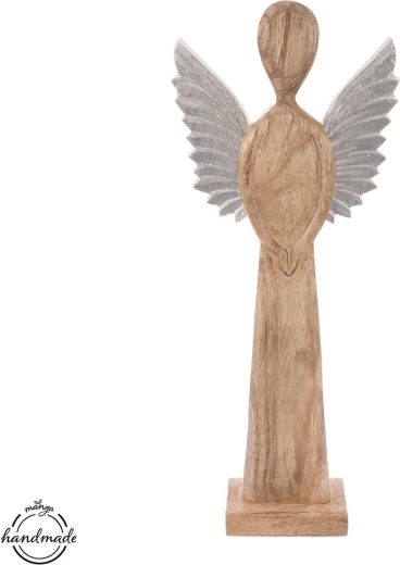 Lesen dekorativni angel s kovinskimi krili v odtenku manga 42,5 cm