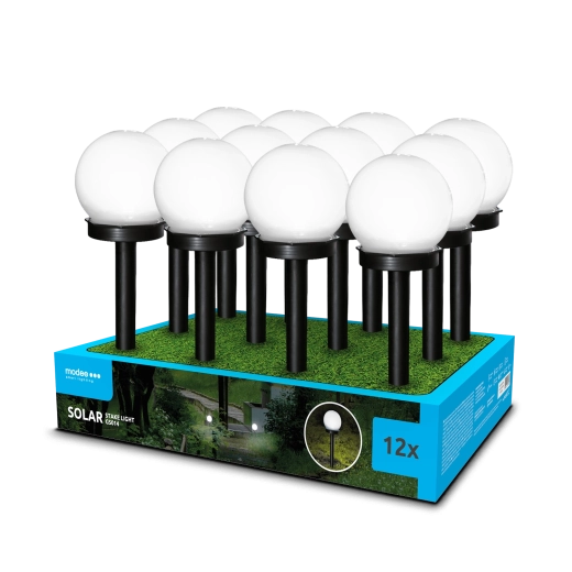 Modee solarna vrtna LED svetilka za v zemljo GS014 38 cm hladno bela