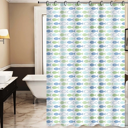 Tuš zaves Toro Premium 178 × 199 cm z motivom ribic