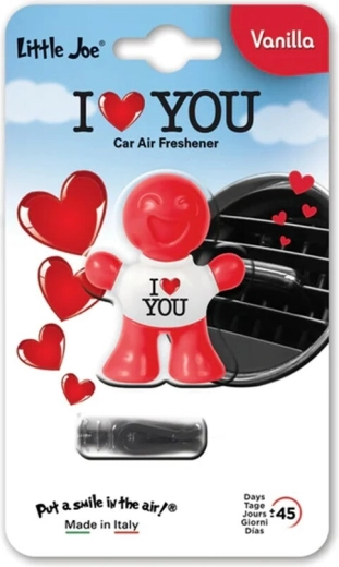 Little Joe Supair Drive 3D car air freshener vanilla I love you - 1 piece