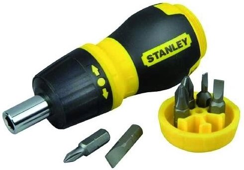 Ratšetni večnamenski izvijač z nastavki, 7-delni, STANLEY