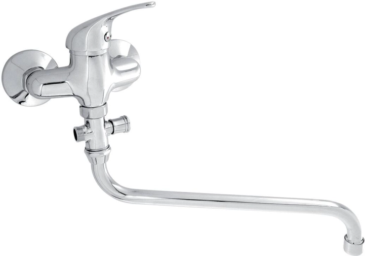 Stenska kopalniška armatura TITANIA IRIS, krom, izliv 330 mm