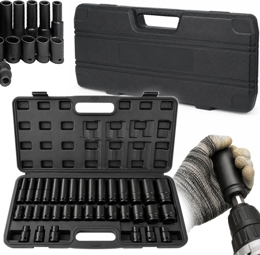 Komplet udarnih nasadnih glav Renew Force 1/2" 8–32 mm (35 delov) s kovčkom