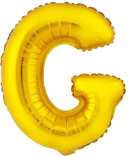 Folijski balon črka G 30 cm zlata