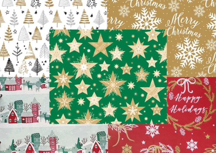 Christmas wrapping paper BVE Classic 0.7 × 10 m – mix