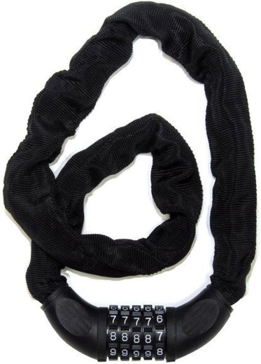 Verižna kodna ključavnica s tekstilnim ovitkom RICHTER, črna