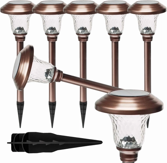 Solar garden stake lights 42 cm, set of 6 pcs